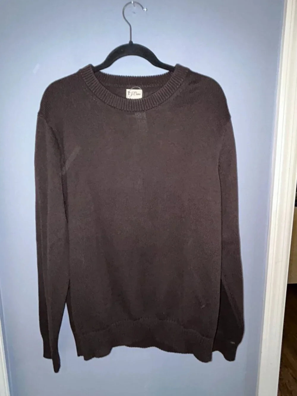 J. Crew Cotton Crewneck Brown Sweater, Men's Large, NWT